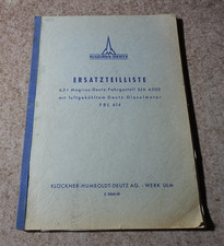 Ersatzteilliste Magirus-Deutz S / A 6500 mit F8L 614 Motor Stand 04/1952