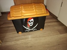 Spielzeugkiste Piratenbox 57L Pirat Truhe Schatzkiste Rollbox Box Spielzeugbox