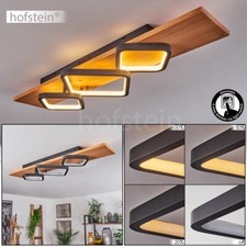 LED dimmbar Ess Wohn Schlaf Zimmer Beleuchtung Decken Lampe Leuchte Holz/schwarz
