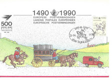 Belgien Ersttagsabstempelung 500 Jahre Post