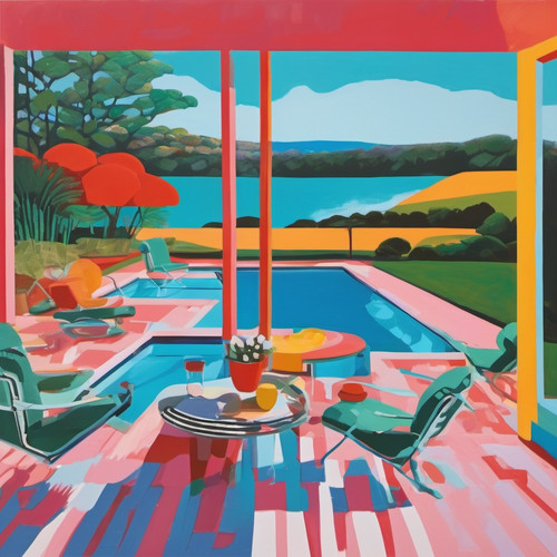 Midcentury pop art szene - art,