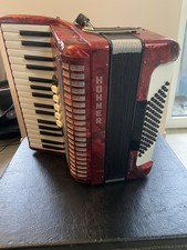 HOHNER CONCERTO III N AKKORDEON    72 Bässe   3 chörig   Rot  Sofort spielbereit