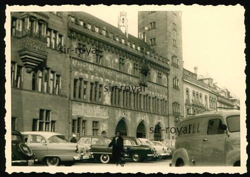 Rathaus basel 1957 - -, pkw