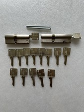Ikon Schließzylinder Doppelzylinder Gleichschließend, 2 Zylinder + 15 Schlüssel