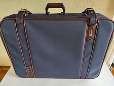 Großer Vintage Reisekoffer Tasche Stoff +ROLLEN Schlüssel | Top Zustand 75x55x17