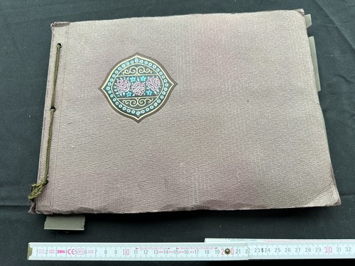 Altes postkarten album mit - album,