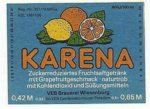 Altes ddr saft etikett veb - ddr,