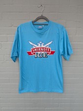 Smirnoff Ice T-Shirt Gr. M Babyblau Big Print Staff neu 