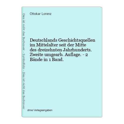 Deutschlands geschichtsquellen - deutschlands,