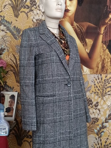 Damen mantel kariert klassisch - damen,