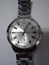 " T&L " - schöne, schwere, massive XXXL Herren Uhr.