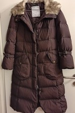 Benetton Damen Mantel mit Daunen gefüttert 42 italienische Größe 