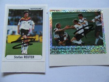 Stefan Reuter - signiert - 11 Freunde glitzer Sticker WM 1990 Torjubel Finale Ro