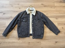 Levis Silver Tab Sherpa Winterjacke Trucker Jeansjacke gefüttert Grau Gr. S