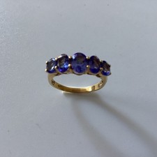 Tansanit Ring Gelbgold 750