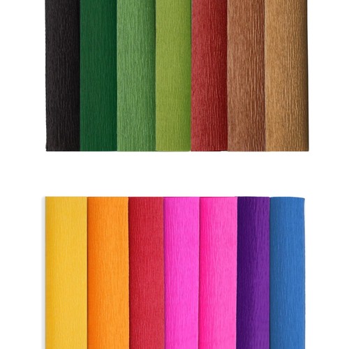 Krepppapier bunt farben - bunt, 14