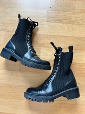 Schwarze biker stiefeletten - schwarze,