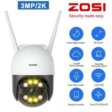 ZOSI 3MP WIFI Überwachungs Kamera Funk WLAN Außen 360° Schwenkbar PTZ Kabellos