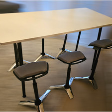 6x ONGO Stehhilfe Stand Stehhocker Sattelsitz Hoch Stehtisch Büroeinrichtung Z7