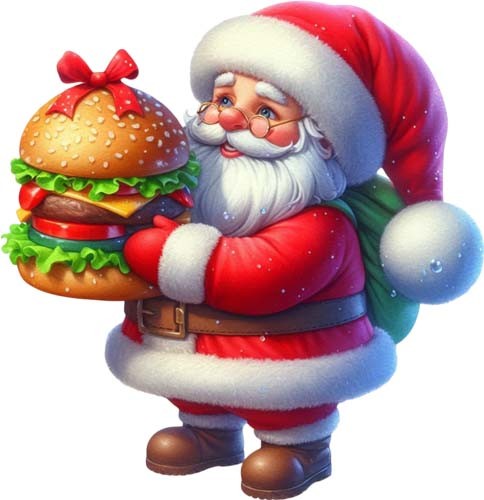 Weihnachten santa hamburger - santa,
