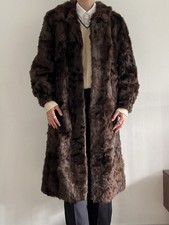 Persianer breitschwanz Pelz Pelzmantel Braun Nerz Leder Herbst Mantel L 40 damen