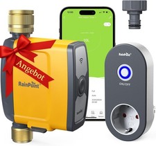 RAINPOINT WLAN Bewässerungscomputer ·Messing Ein-/Auslass ·App & Sprachsteuerung