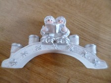 Niedlicher Kerzenhalter 4 flammig Keramik Leuchter