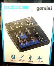 Gemini GEM-05USB | Kompaktmixer | 5 Kanäle | +48V Preamp