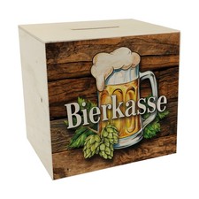 Bierkasse mit Hopfen und