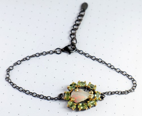 Voll opal armband peridot - +,