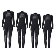 Frauen 3mm Neopren Einteiliger Neoprenanzug Langarm Tauchen Zip Jumpsuit
