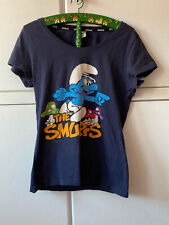 Only Damen T-Shirt The Smurfs Schlumpf Gr.M blau Baumwolle
