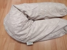 Stillkissen Theraline, Bezug in grau mit Herzchen