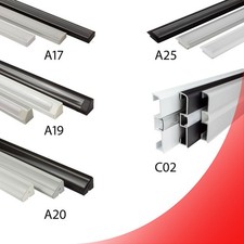 LED Aluprofil 2m 1m Alu Schiene Leiste Farben wählbar für LED für LED-Streifen