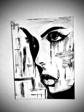 ORIGINAL Acryl Bild Gemälde  Frau Abstrakt Malerei Kunst Modern XXL HANDGEMALT