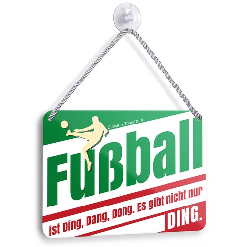 Blechschild fußball zitat - fußball,