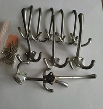 10×Aluminium Garderobenhaken Hut- Kleiderhaken Mantelhaken.