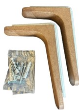 Regalhalter Set 18cm für Möbel / Traglast 30kg / Aus Kunststoff „dunkle Eiche“