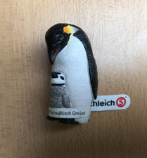 Schleich Kaiser Pinguin mit Jungem (14632), mit Fähnchen, selten, Made in German