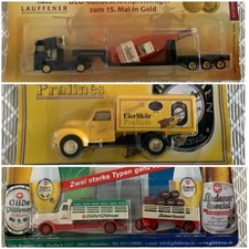 3 Modell-LKWs: Lauffener, Verpoorten, Gilde Pilsener