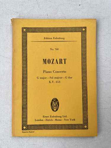 Noten mozart v 453 - k.v.,