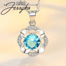 Damen Halskette Blume 925