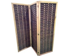Raumteiler "Riga" als Weiden Paravent 3teilig mit 180x180cm ein mobiler Blick-