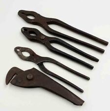 Eisenzangen 4 Stück alt Antik Sammler Werkzeug  Schmiedezange