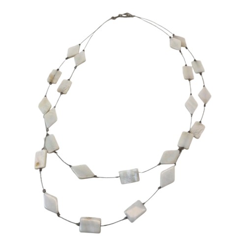 Perlmutt kette collier 925 - collier,