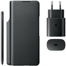 Samsung Note Package Flip Cover Galaxy Z Fold3: Pen Hülle USB-C 25W Ladeadapter 