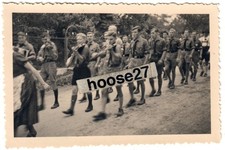Foto Pimpfe Jugend marschierende Spielschar HJ Thüringen Jena 2.WK orig. 6818