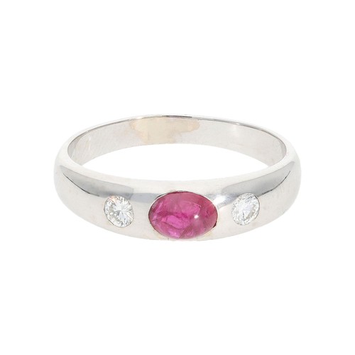 Rubin ring weißgold 750 - rubin,