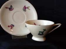 Bavaria Porzellan Mokkatasse Kindertasse Tiermotive für Kinder Goldrand 50/60er 