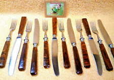 Art Deco 1930er Jahre Besteck Messer Gabel Gebr. Becker Solingen Antik Bakelit